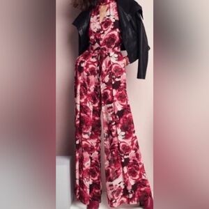 🌺 White House Black Market Floral Wide Leg Jumpsuit